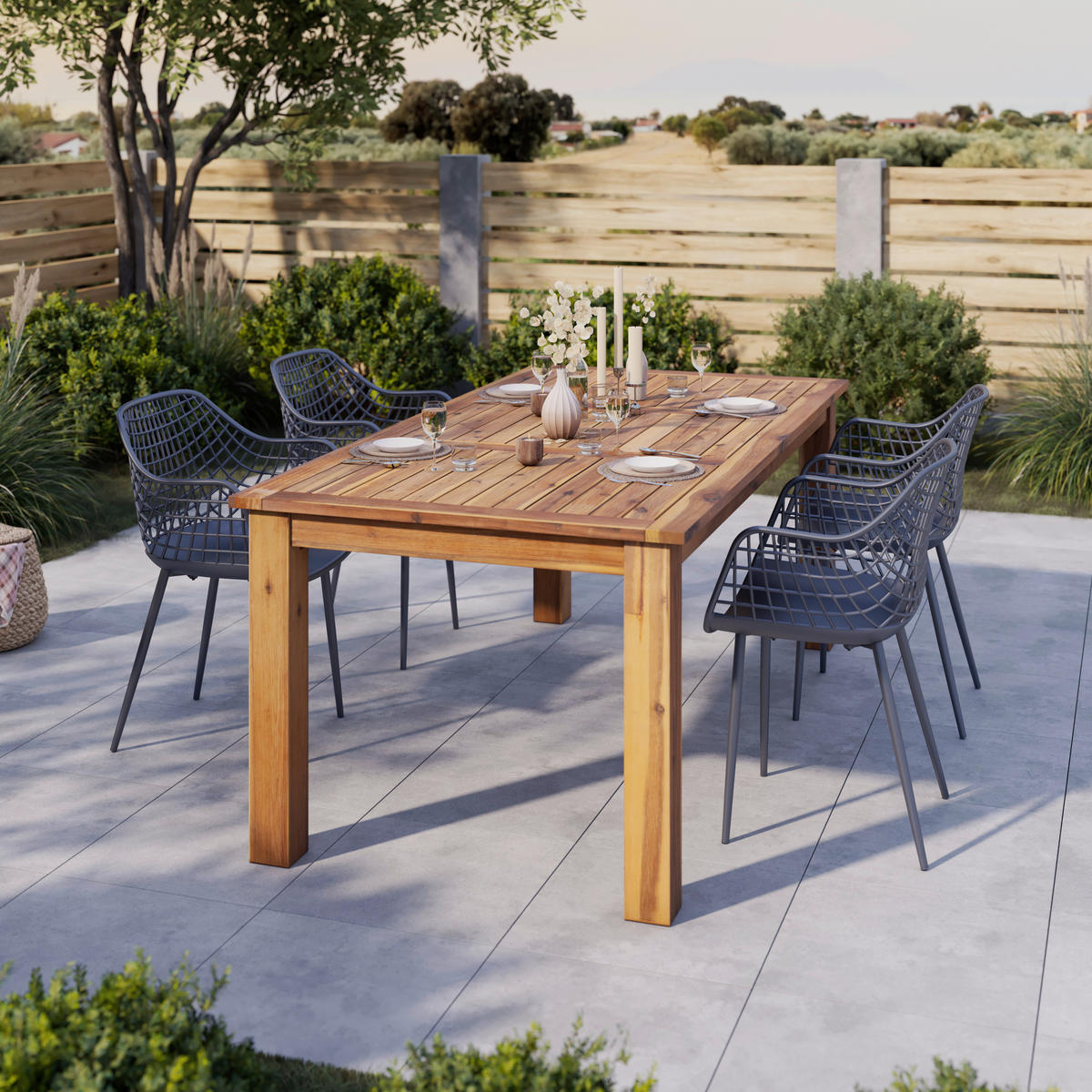 GARTENSESSEL Eisen Grau  - Grau, MODERN, Kunststoff/Metall (58/86/55cm) - Ambia Garden