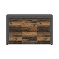 SIDEBOARD 125/80/35 cm Anthrazit, Naturfarben  - Anthrazit/Schwarz, Design, Holzwerkstoff/Kunststoff (125/80/35cm) - MID.YOU