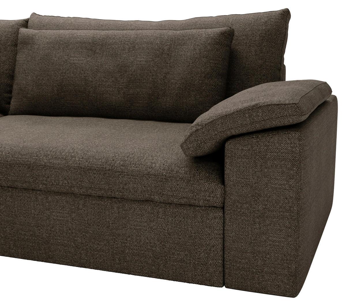 ECKSOFA  in Webstoff Braun  198/306 cm  - Schwarz/Braun, MODERN, Kunststoff/Textil (198/306cm) - Carryhome