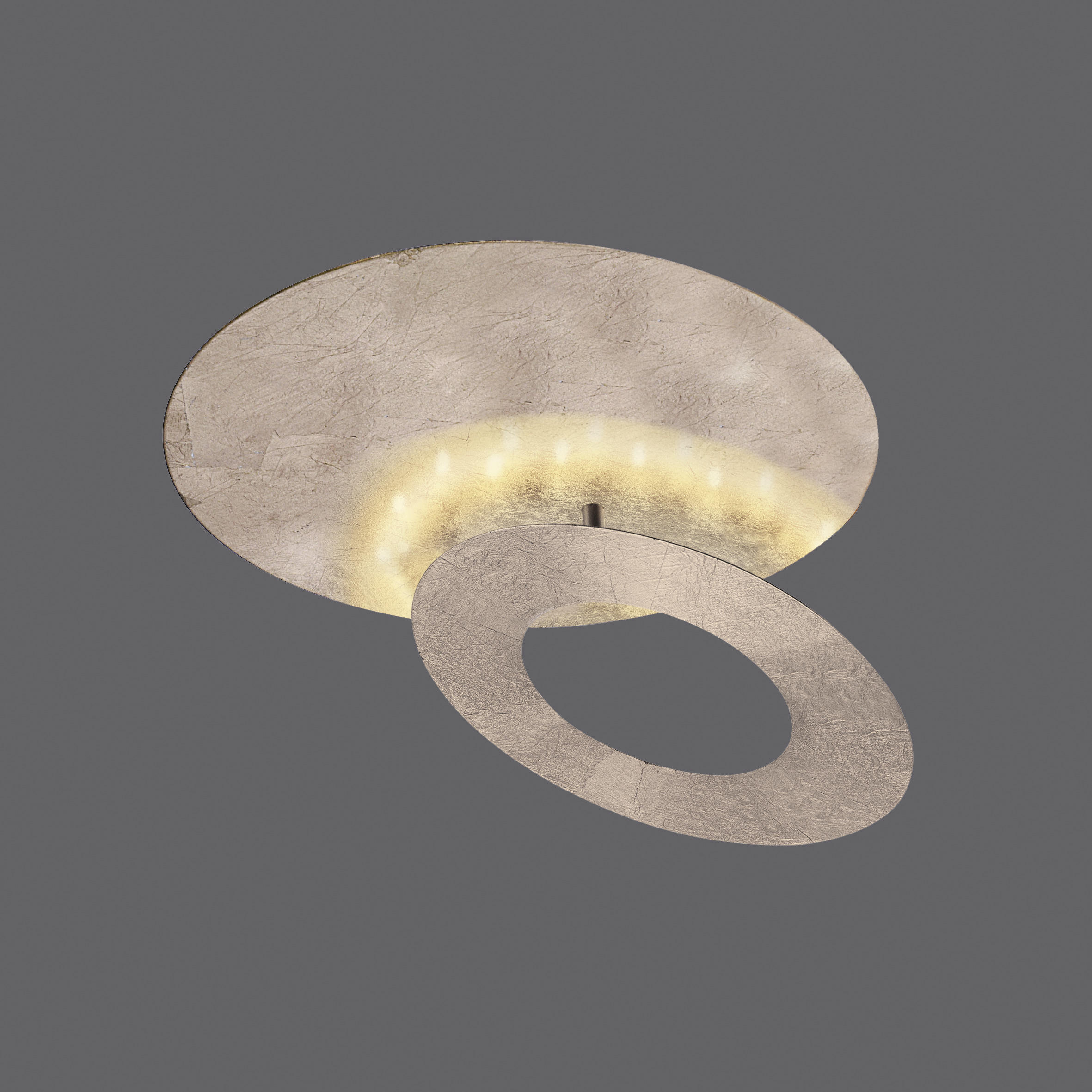PLAFONIERĂ CU LED - auriu, Design, metal (24/8cm)