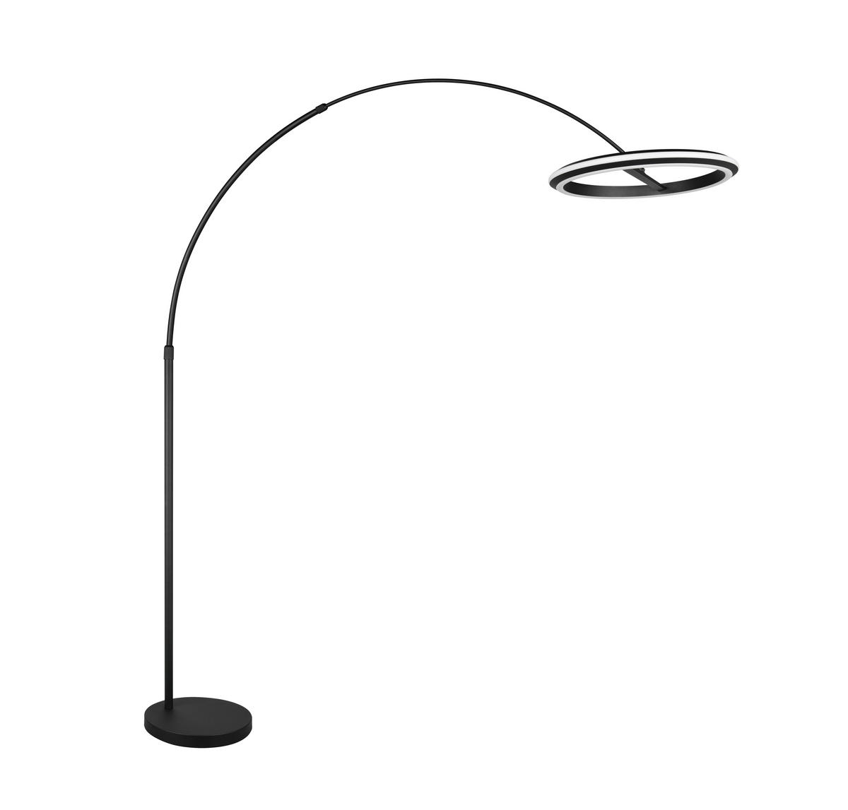 LED-STEHLEUCHTE Amador 45/205 cm   - Schwarz, Design, Metall (45/205cm) - Trio Leuchten