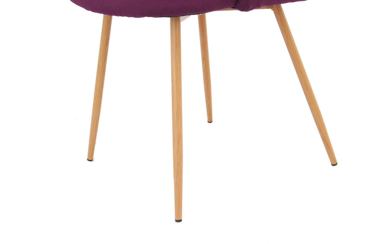 STUHL-SET 2 Stück  in Stahl  - Violett, Design, Kunststoff/Metall (54/84/56cm) - Kayoom