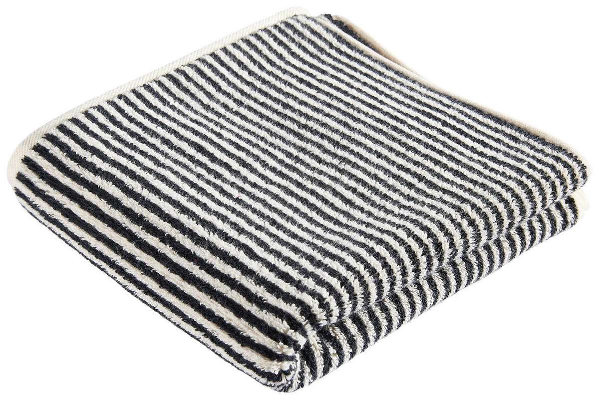 HANDDUK svart, ecru  - svart/ecru, Klassisk, textil (50/100cm) - Dieter Knoll