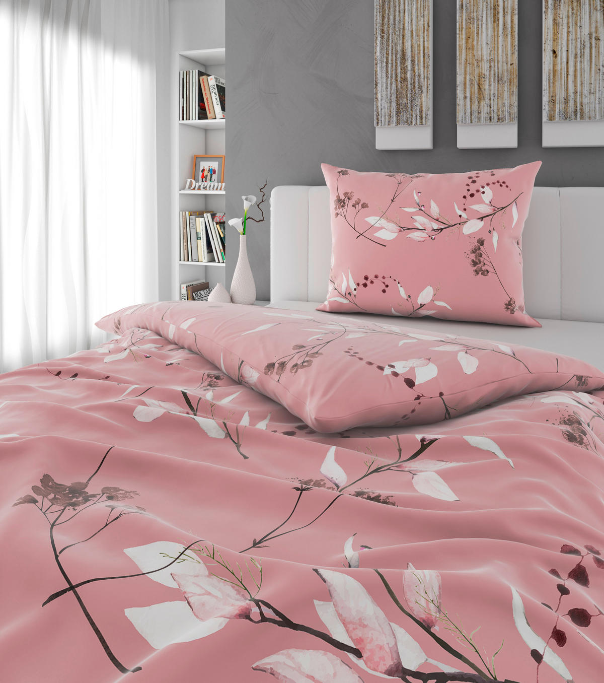 BETTWÄSCHE Satin 140/200 cm  - Rosa, KONVENTIONELL, Textil (140/200cm) - Esposa