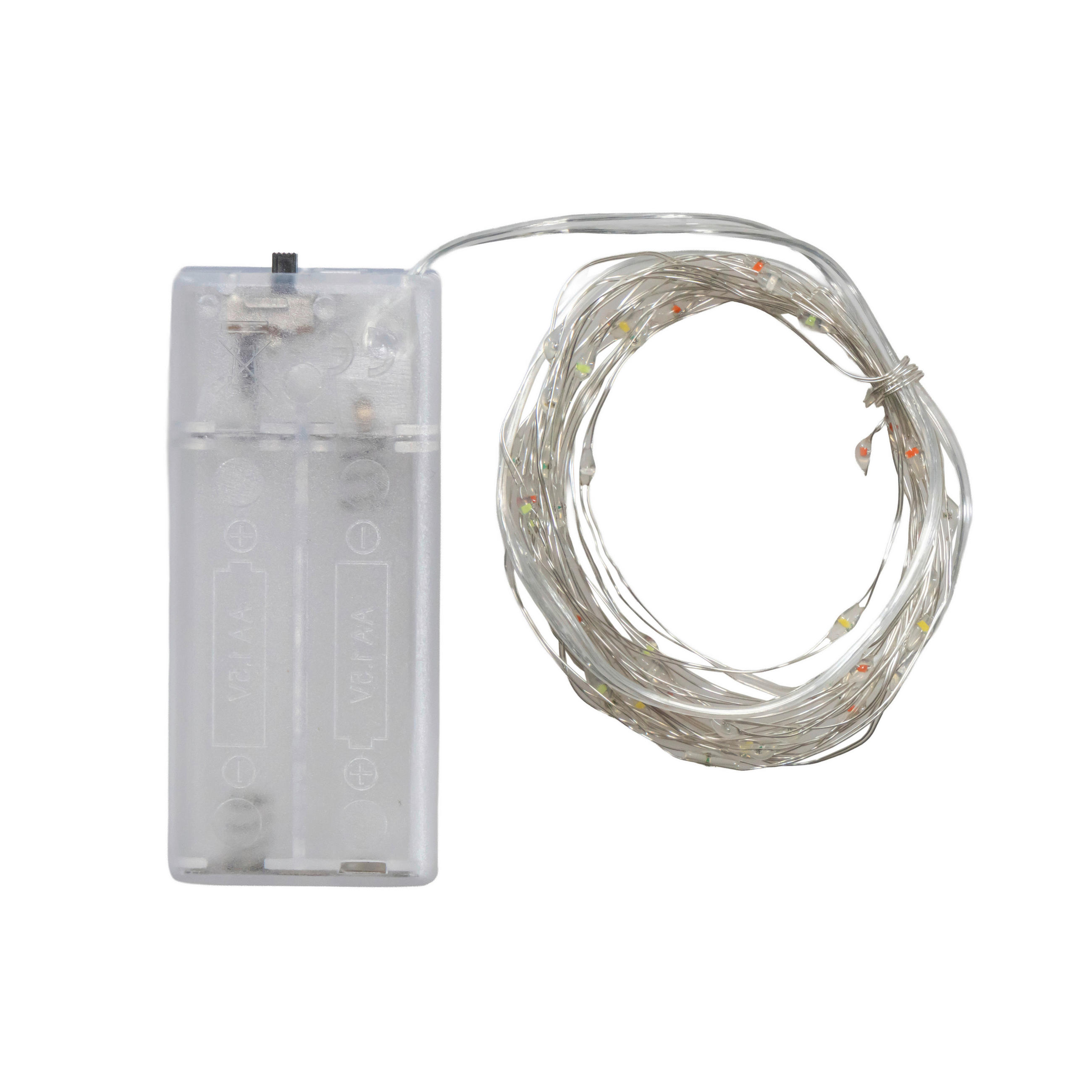 LICHTERKETTE 195 cm  - Transparent/Silberfarben, KONVENTIONELL, Kunststoff (195cm) - X-Mas