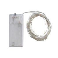 LICHTERKETTE 195 cm  - Transparent/Silberfarben, KONVENTIONELL, Kunststoff (195cm) - X-Mas