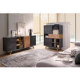SIDEBOARD 180/75/40 cm  in Eichefarben, Dunkelgrau  - Eichefarben/Dunkelgrau, Design, Holz/Holzwerkstoff (180/75/40cm) - Carryhome