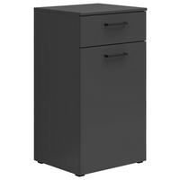 KOMODA  45/83/40 cm  grafitno siva  - crna/antracit, Moderno, pločasti materijal/plastika (45/83/40cm) - Carryhome