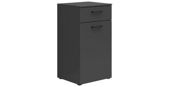 KOMMODE , 45/83/40 cm, 1 Schublade(n)  - Anthrazit/Schwarz, MODERN, Holzwerkstoff/Kunststoff (45/83/40cm) - Carryhome