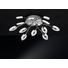 LED-TAKLAMPA - kromfärg, Design, metall/plast (65/15/65cm)