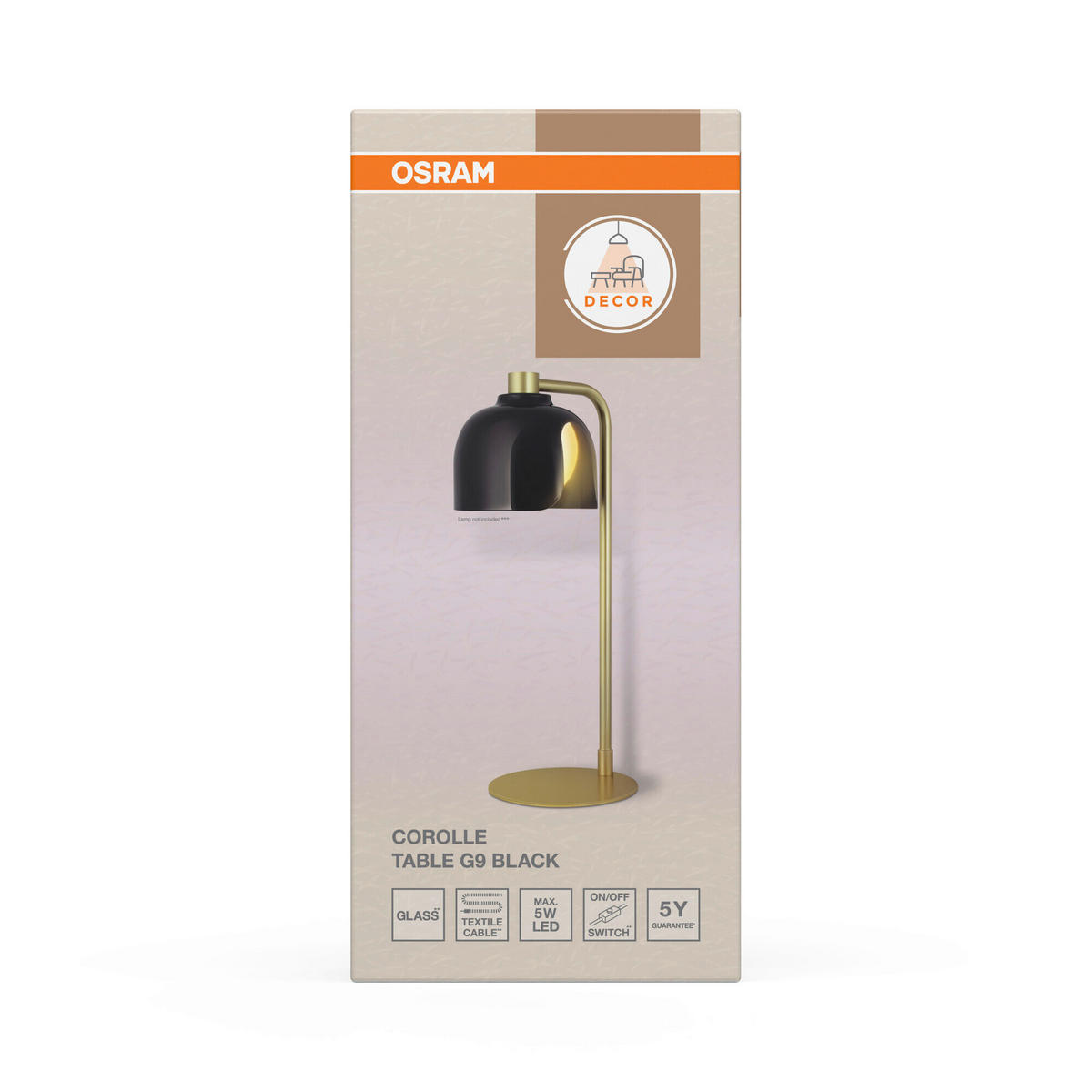 TISCHLEUCHTE 15/20/40 cm   - Schwarz, Basics, Glas/Metall (15/20/40cm) - Osram