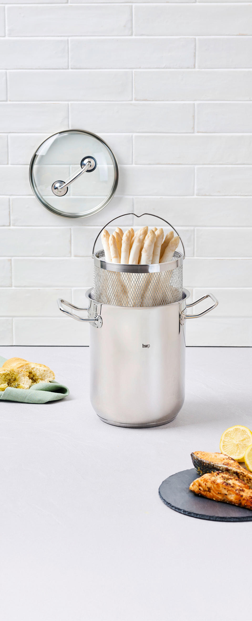 SPARGELTOPF 3,5 l  - Klar/Edelstahlfarben, Basics, Glas/Metall (16/12cm) - Homeware Profession.