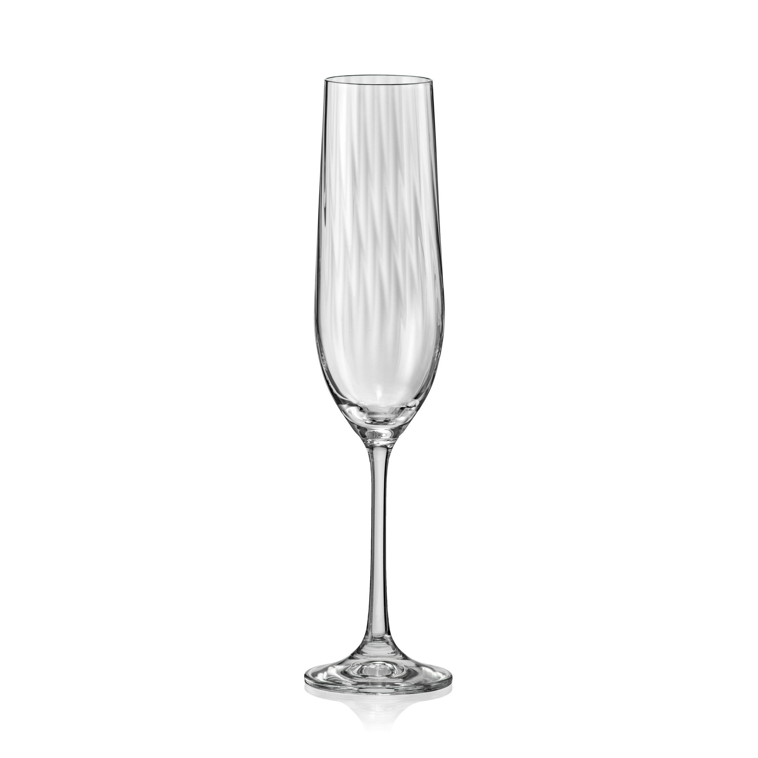 ČAŠA ZA ŠAMPANJAC  190 ml  Waterfall  - prozirno, Basics, staklo (24,1cm) - Bohemia