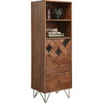 KOMMODE , 50/153/43 cm, 3 Schublade(n)  - Messingfarben/Bronzefarben, Trend, Holz/Metall (50/153/43cm) - Ambia Home