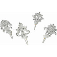 ŠATNÍ HÁČEK - bílá, Lifestyle, kov (8/6,5/17cm)