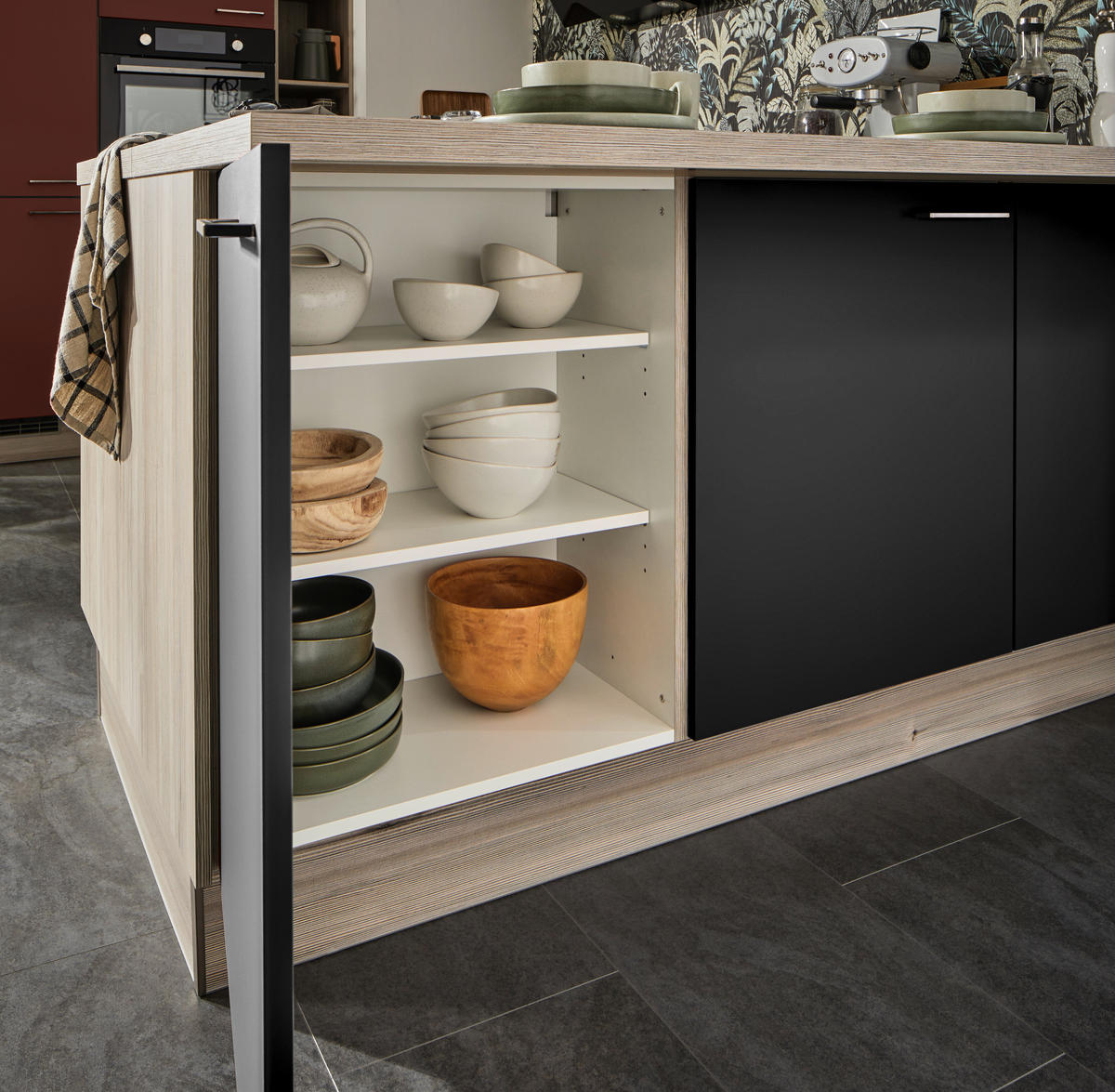 ECKKÜCHE  in Schwarz  - Schwarz, Design, Holzwerkstoff/Metall (150/280/192cm) - Xora