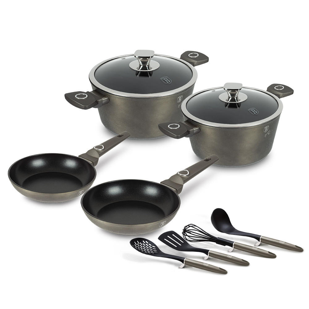 SET POSOD    kovina   - barve šampanjca, Basics, kovina/steklo (59,5/15,5/39,5cm) - Berlinger Haus
