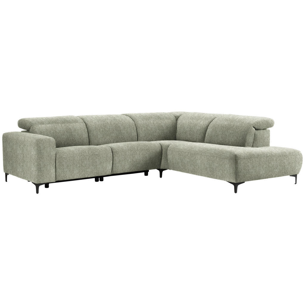 Thumbnail - Pure Home Lifestyle Ecksofa, Olivgrün, Textil, Uni, 4-Sitzer, Ottomane rechts, L-Form, 290x238 cm, Blauer Engel, Goldene...