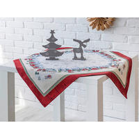 ASZTALTERÍTŐ   - bordó, Design, textil (90/90cm)