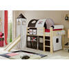 SPIELBETT Kiefer massiv 90/200 cm Schwarz, Weiß, Kieferfarben  - Schwarz/Weiß, Natur, Holz (90/200cm) - MID.YOU