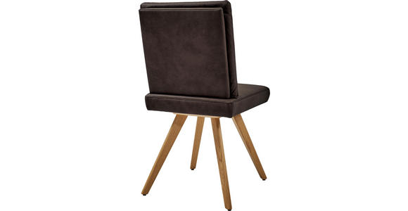 STUHL in Mikrofaser Textil, Holzwerkstoff - Eichefarben/Dunkelbraun, Design, Holzwerkstoff/Textil (46/94/58cm) - Dieter Knoll