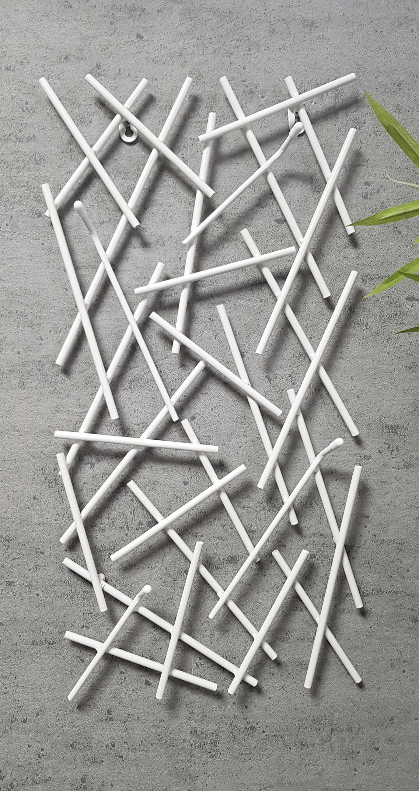 GARDEROBA ZIDNA bijela metal - bijela, Design, metal (30/60/5cm)