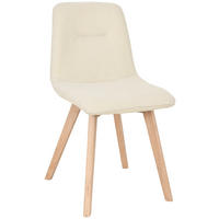 STUHL in Holz, Textil Eichefarben, Beige  - Eichefarben/Beige, MODERN, Holz/Textil (45/88/54cm) - Stylife