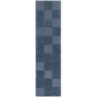 HANDWEBTEPPICH 60/230 cm CHECKERBOARD Blau  - Blau, KONVENTIONELL, Textil (60/230cm)