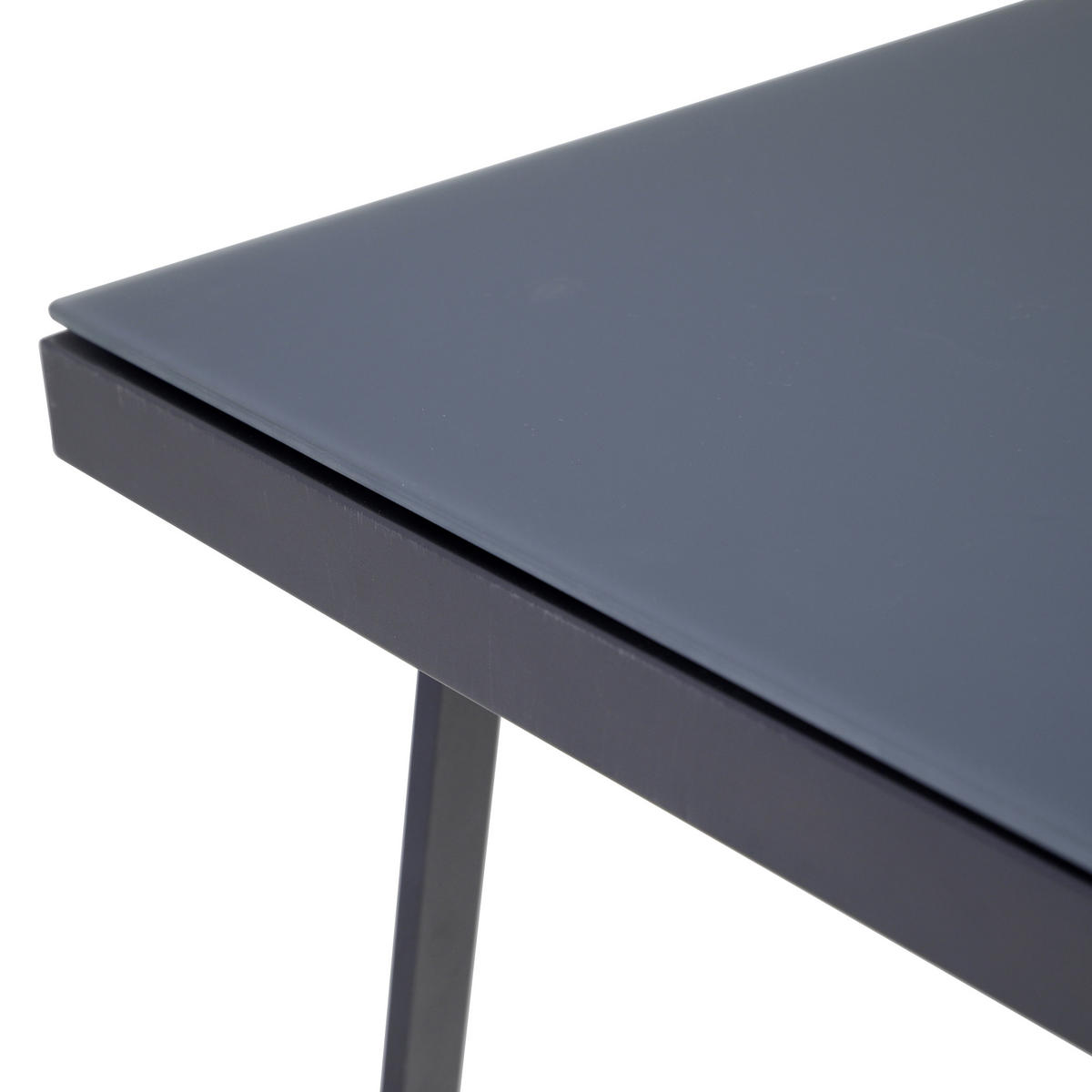 LOUNGEGARNITUR 4-teilig   131,5/77/72 cm Aluminium  - Anthrazit, Basics, Glas/Textil (131,5/77/72cm) - Gardenson