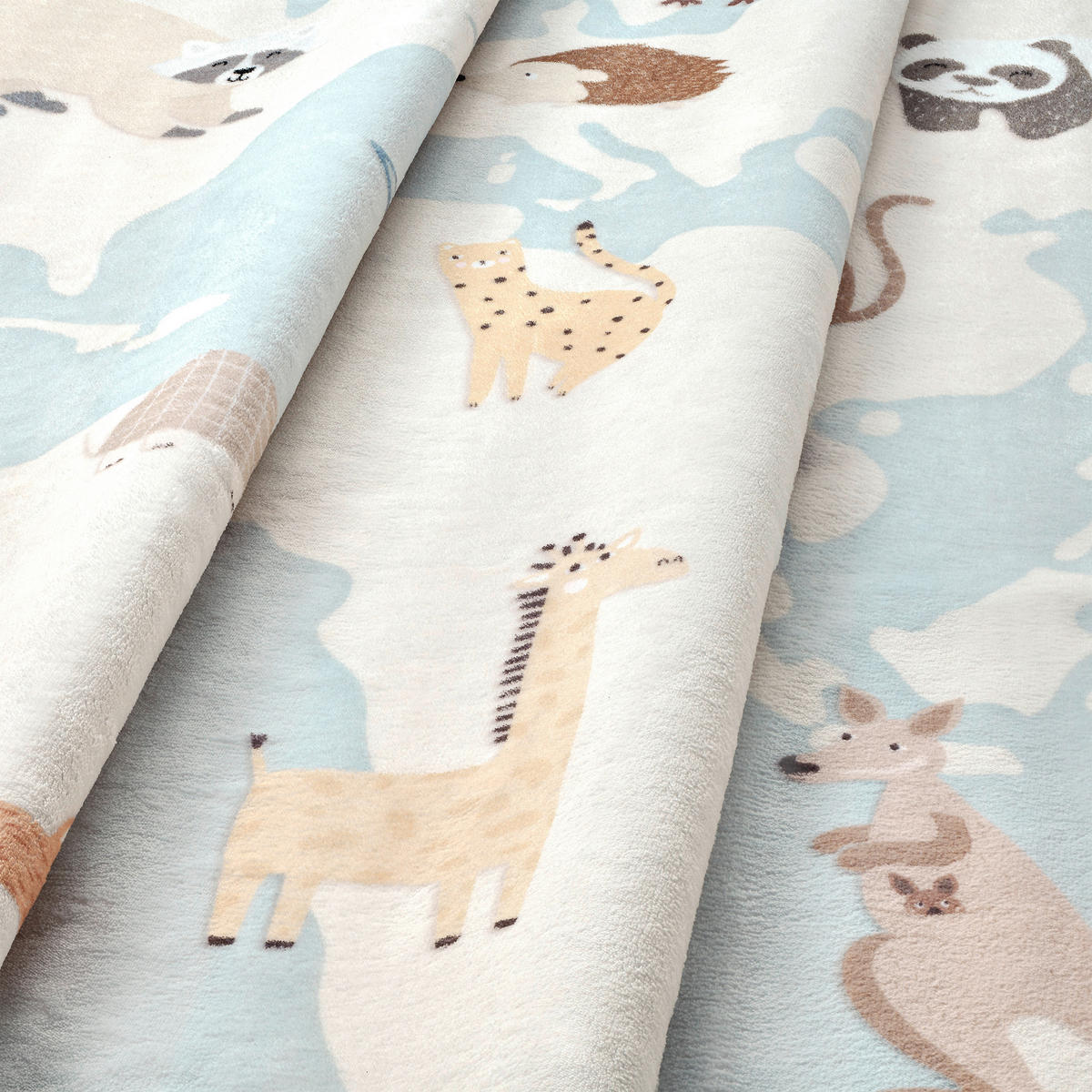 KINDERTEPPICH 120/180 cm LIVING ZOONIA, waschbar  - Pastellblau/Multicolor, Design, Kunststoff/Textil (120/180cm) - Lindorug