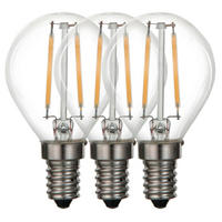 3-AS LED IZZÓ SZETT   4 W E14  - áttetsző, Basics, Üveg/fém (4,5/7,8cm) - Boxxx