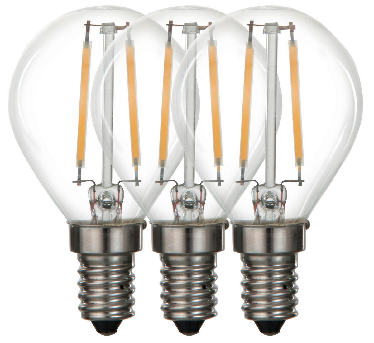 3-AS LED IZZÓ SZETT   4 W E14  - áttetsző, Basics, Üveg/fém (4,5/7,8cm) - Boxxx