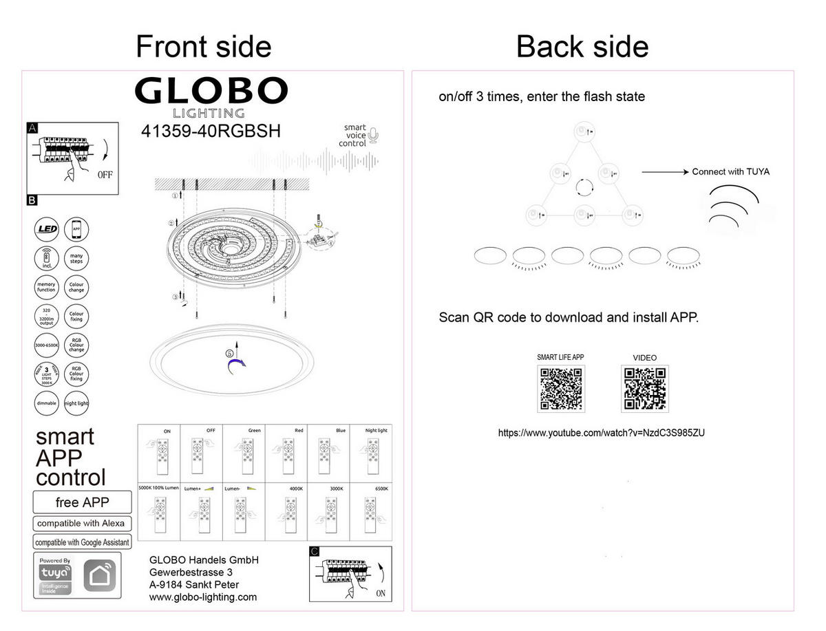 LED-DECKENLEUCHTE 40 W  56/8,5 cm    - Basics, Kunststoff/Metall (56/8,5cm) - Globo