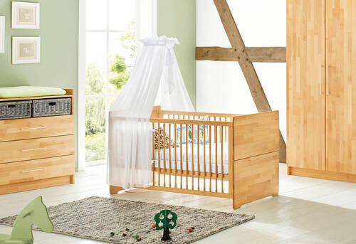 GITTERBETT Pinolino Natura 140/70 cm - Buchefarben, Natur, Holz (140/70cm) - Pinolino