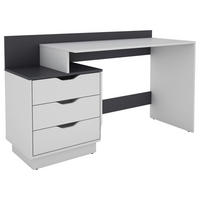 SCHREIBTISCH 138/51,5/83,5 cm  in Anthrazit, Weiß  - Anthrazit/Weiß, MODERN, Holzwerkstoff (138/51,5/83,5cm) - MID.YOU