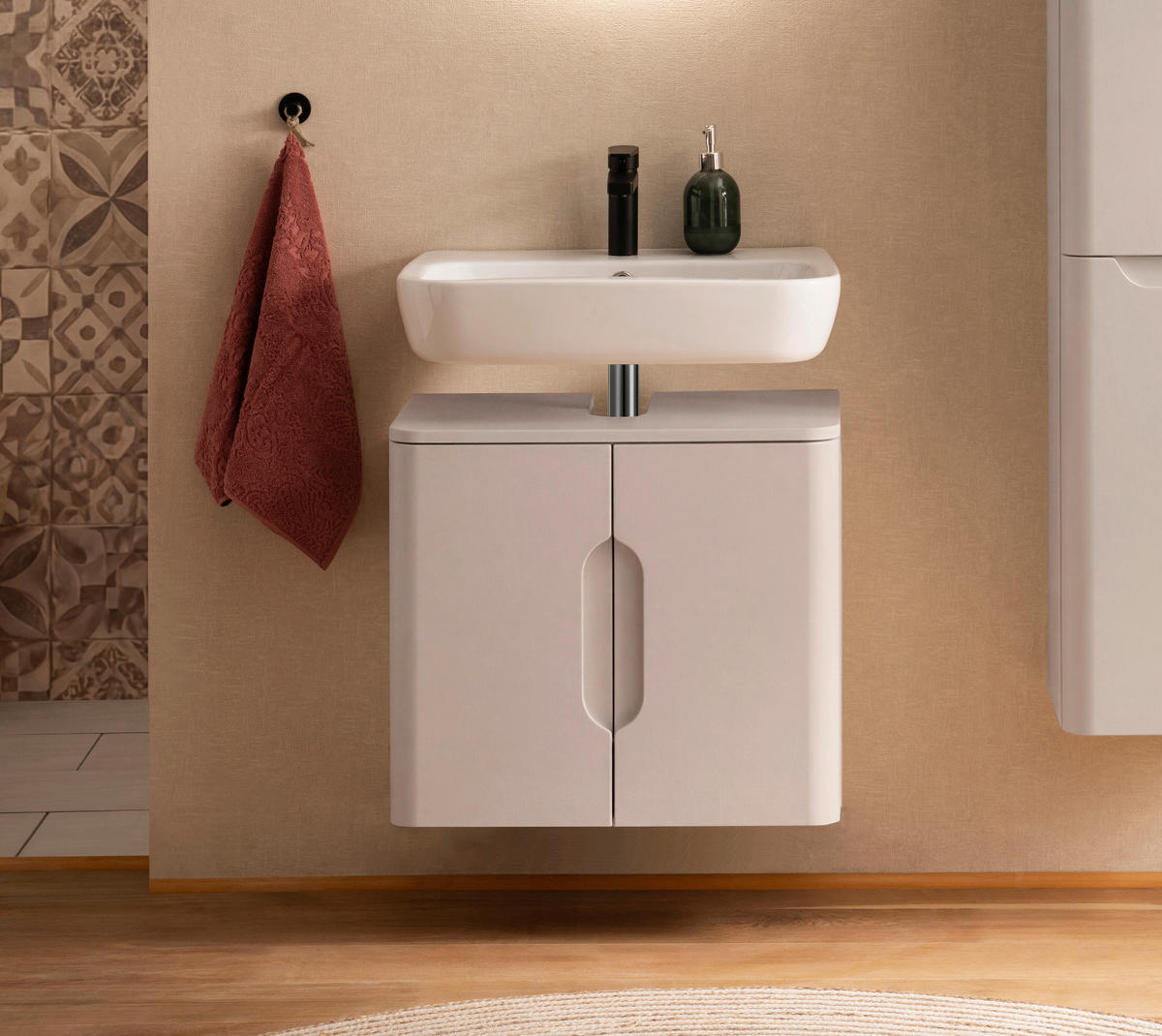 WASCHBECKENUNTERSCHRANK 61/53/35 cm  - Kaschmir, KONVENTIONELL, Holzwerkstoff (61/53/35cm) - Xora