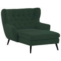 XXL-SESSEL Cord Dunkelgrün    - Dunkelgrün/Schwarz, Design, Holz/Textil (120/101/165cm) - Stylife