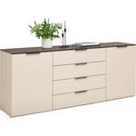 SIDEBOARD  in 200/81/44,5 cm  - Kaschmir/Anthrazit, Design, Holzwerkstoff/Kunststoff (200/81/44,5cm) - Voleo