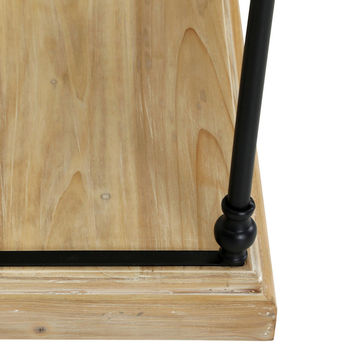 REGAL  60/196/43 cm Schwarz, Tannenholzfarben  - Tannenholzfarben/Schwarz, Design, Holz/Metall (60/196/43cm) - Landscape