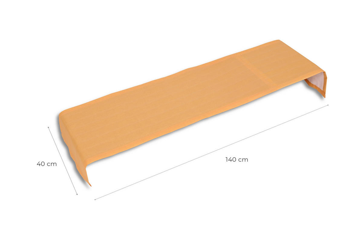 TISCHLÄUFER 2er SET 40/140 cm  - Orange, Basics, Textil (40/140cm)