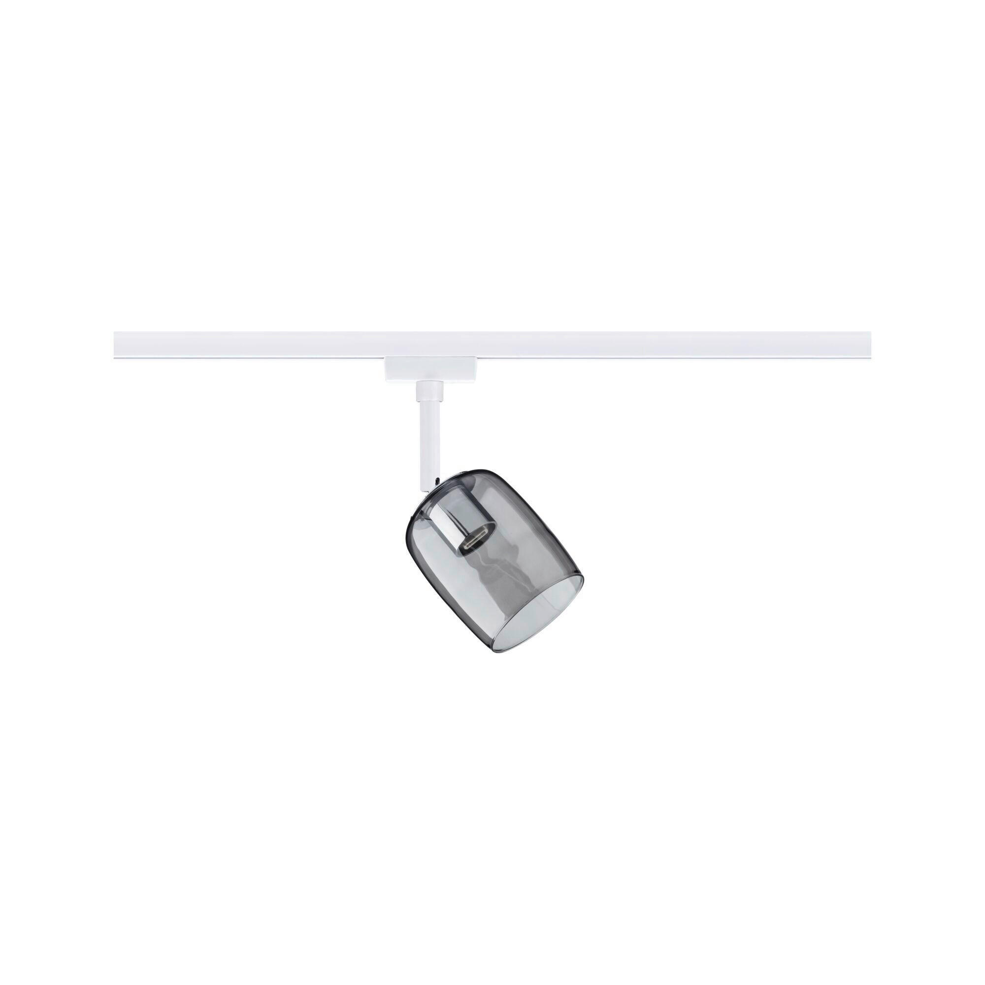 SCHIENENSYSTEM-STRAHLER Blossom 19,2/11/7,7 cm  - Schwarz, Basics, Glas (19,2/11/7,7cm) - Paulmann