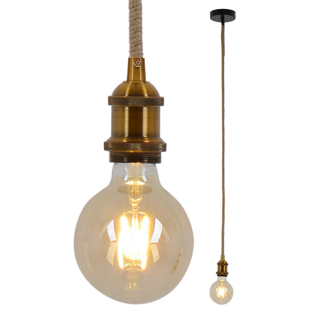 Hängeleuchte H: 100 Cm 1-Flammig, Messingfarben