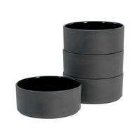 MÜSLISCHALENSET Futuro 4-teilig 14 cm  - Schwarz, Basics, Keramik (14cm) - Creatable