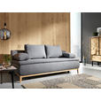 BOXSPRINGSOFA in Webstoff Türkis  - Türkis/Eichefarben, Design, Holz/Textil (202/78/93/100cm) - Venda