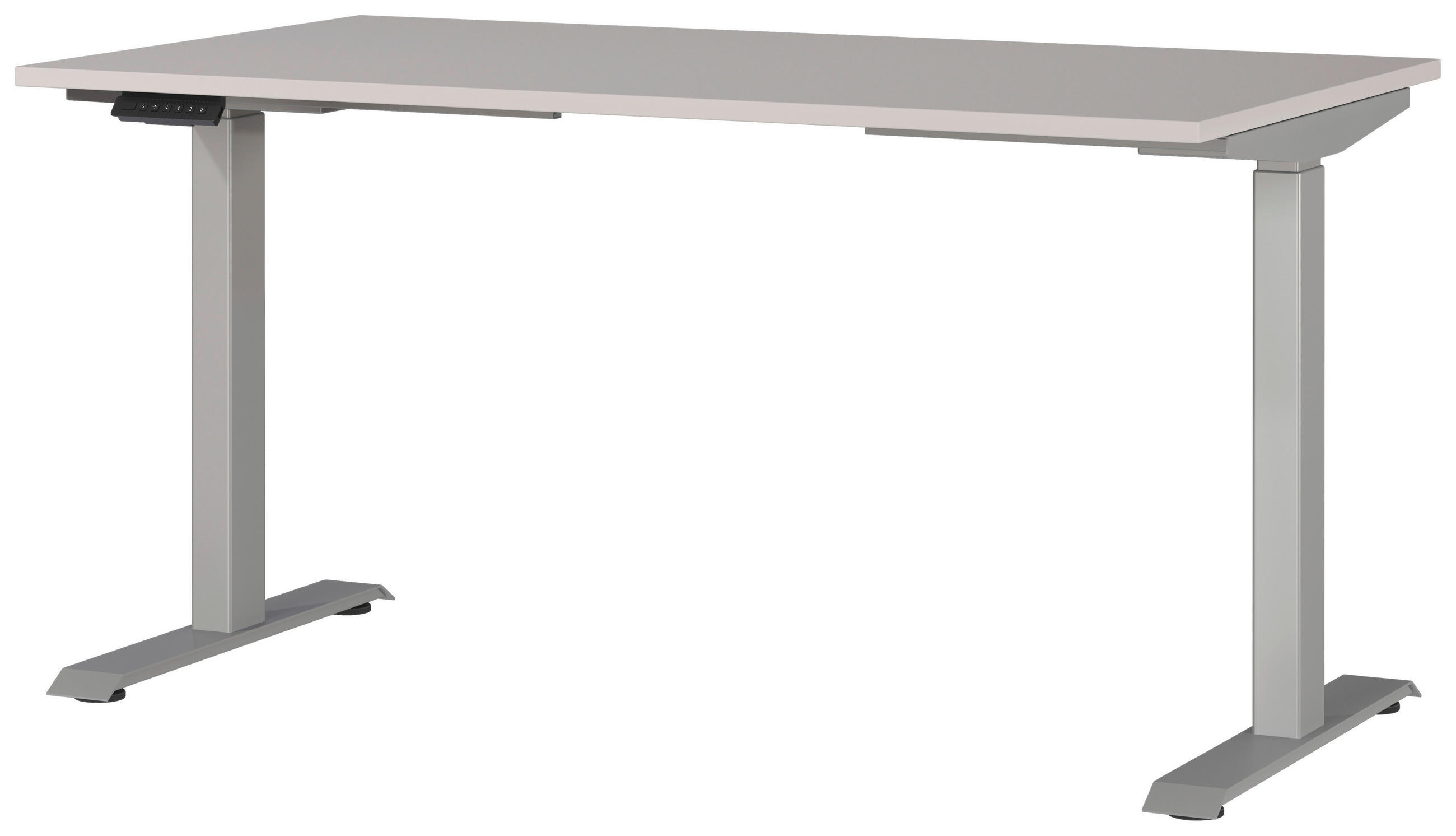 SCHREIBTISCH 140/80/72-118 cm  in Silberfarben, Kaschmir  - Kaschmir/Silberfarben, MODERN, Holzwerkstoff/Metall (140/80/72-118cm) - Novel