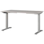 SCHREIBTISCH höhenverstellbar  - Kaschmir/Silberfarben, MODERN, Holzwerkstoff/Metall (140/80/72-118cm) - Novel