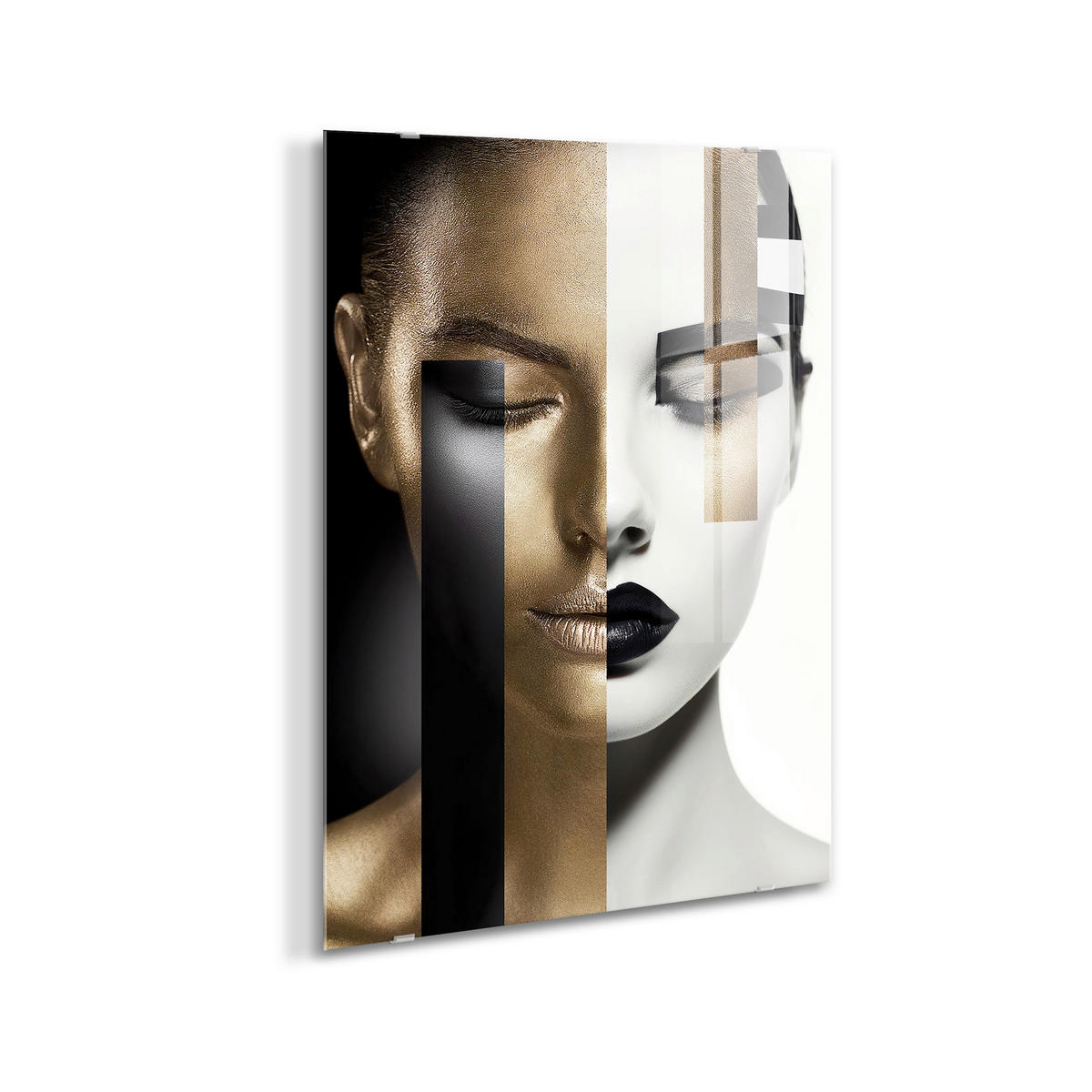 GLASBILD Frauen 120/80 cm  - Multicolor, Basics, Glas/Papier (120/80cm)