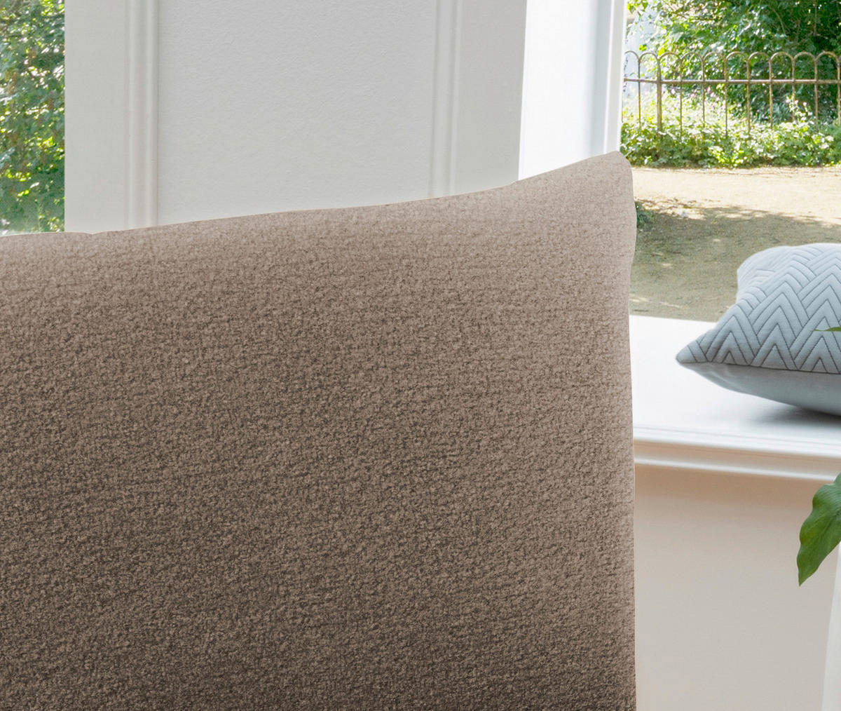 RELAXSESSEL in Textil Taupe  - Taupe/Schwarz, Design, Textil/Metall (100/78/96cm) - Livetastic