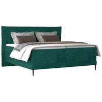 BOXSPRINGBETT 160/200 cm  in Grün  - Schwarz/Grün, KONVENTIONELL, Textil/Metall (160/200cm) - Esposa