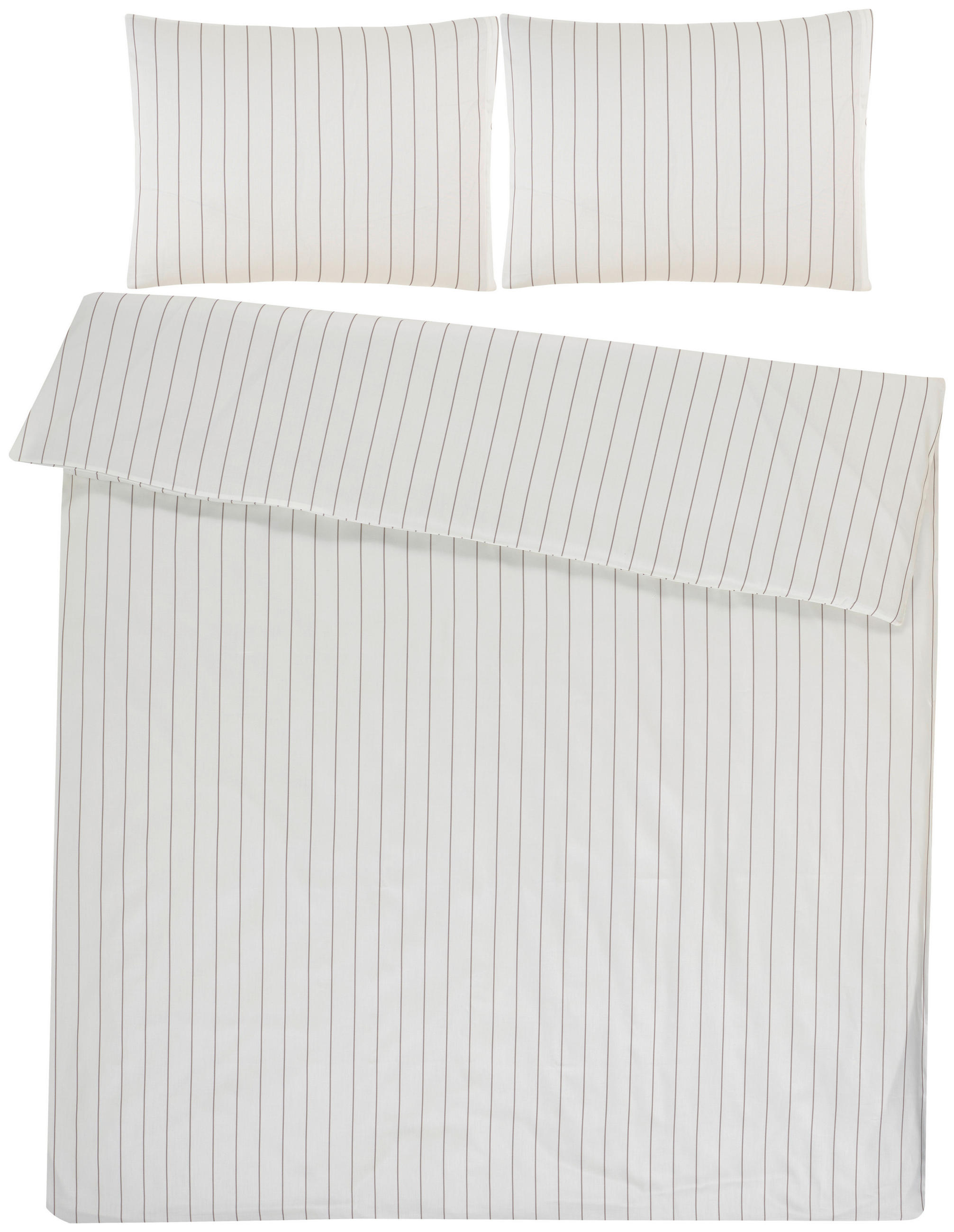 BETTWÄSCHESET Satin 200/210 cm  65 cm/100 cm  - Weiss, Basics, Textil (200/210cm) - Ambiente